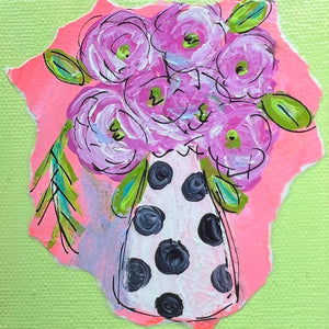 Notecard 4x6 "Polka Dot Posies"
